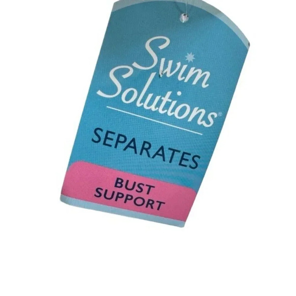 SWIM SOLUTIONS Bust Support Flyaway Convertible Tankini Swim Top Size 14 NWT - Picture 8 of 11